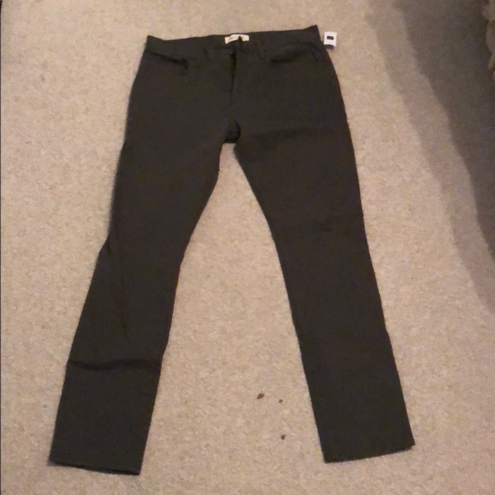 Olive Green GAP denim skinny jeans